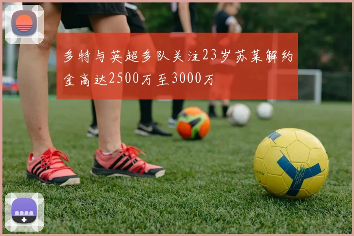多特与英超多队关注23岁苏莱解约金高达2500万至3000万